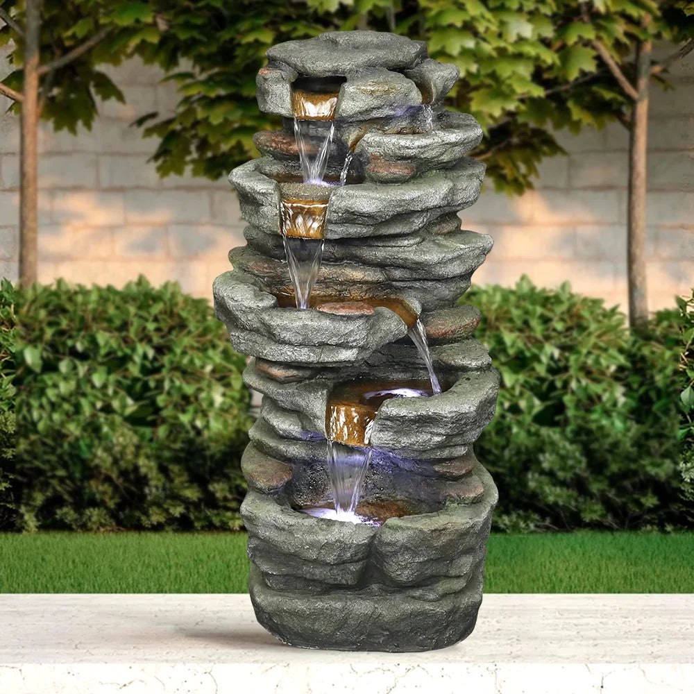 Fountain with BMTBUY Lights Led Rock Water 32.6inches