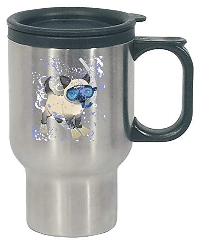 Stainless With Air Steel Mug - Snorkeling Travel Dog - - Mask Funny Bubbles