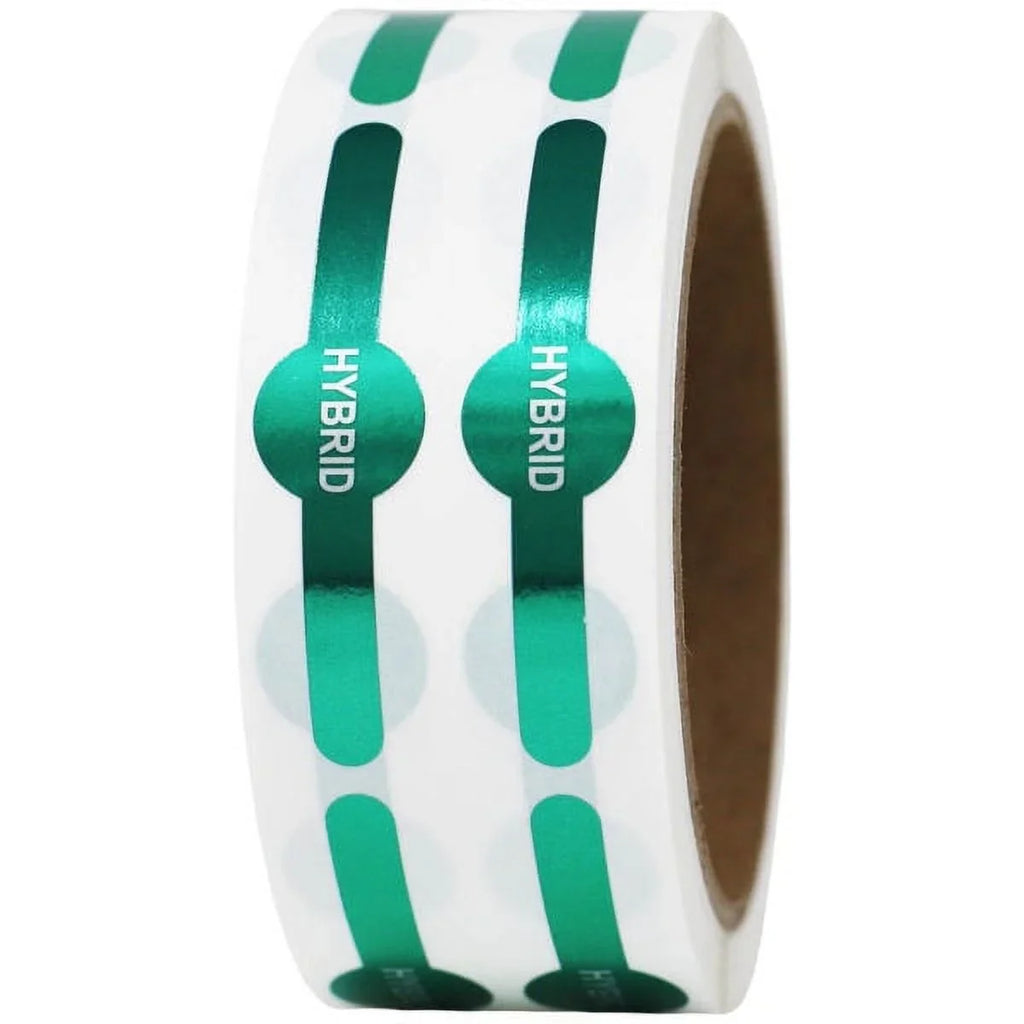 0.6 500 Tube | Green Metallic Pack InStockLabels.com Pre-Roll Labels 2.5" Tamper | x Vial Safety -
