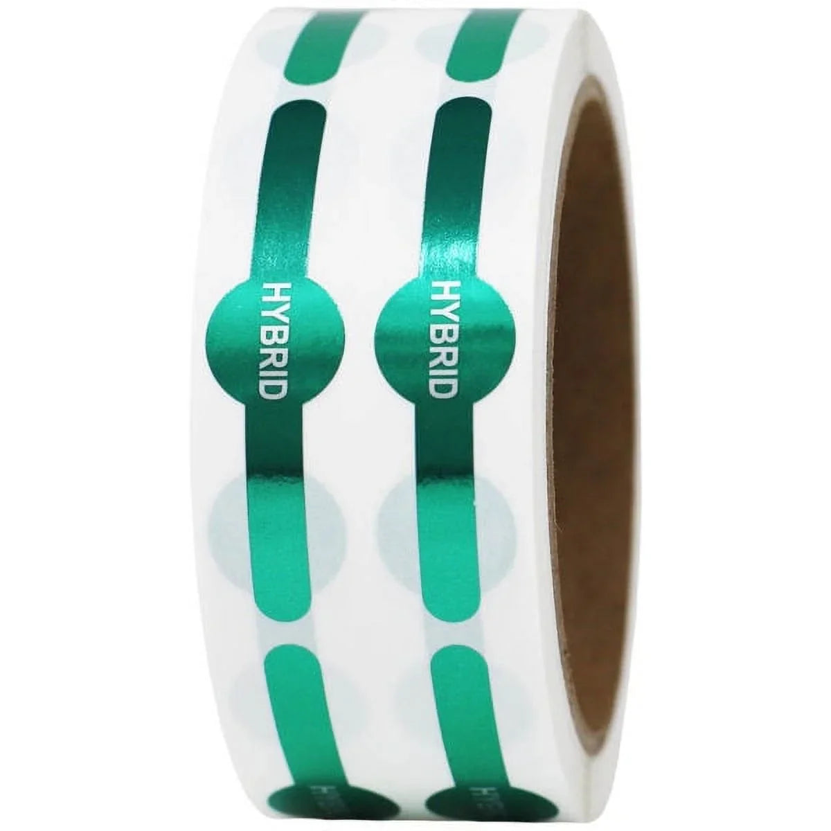 0.6 500 Tube | Green Metallic Pack InStockLabels.com Pre-Roll Labels 2.5" Tamper | x Vial Safety -