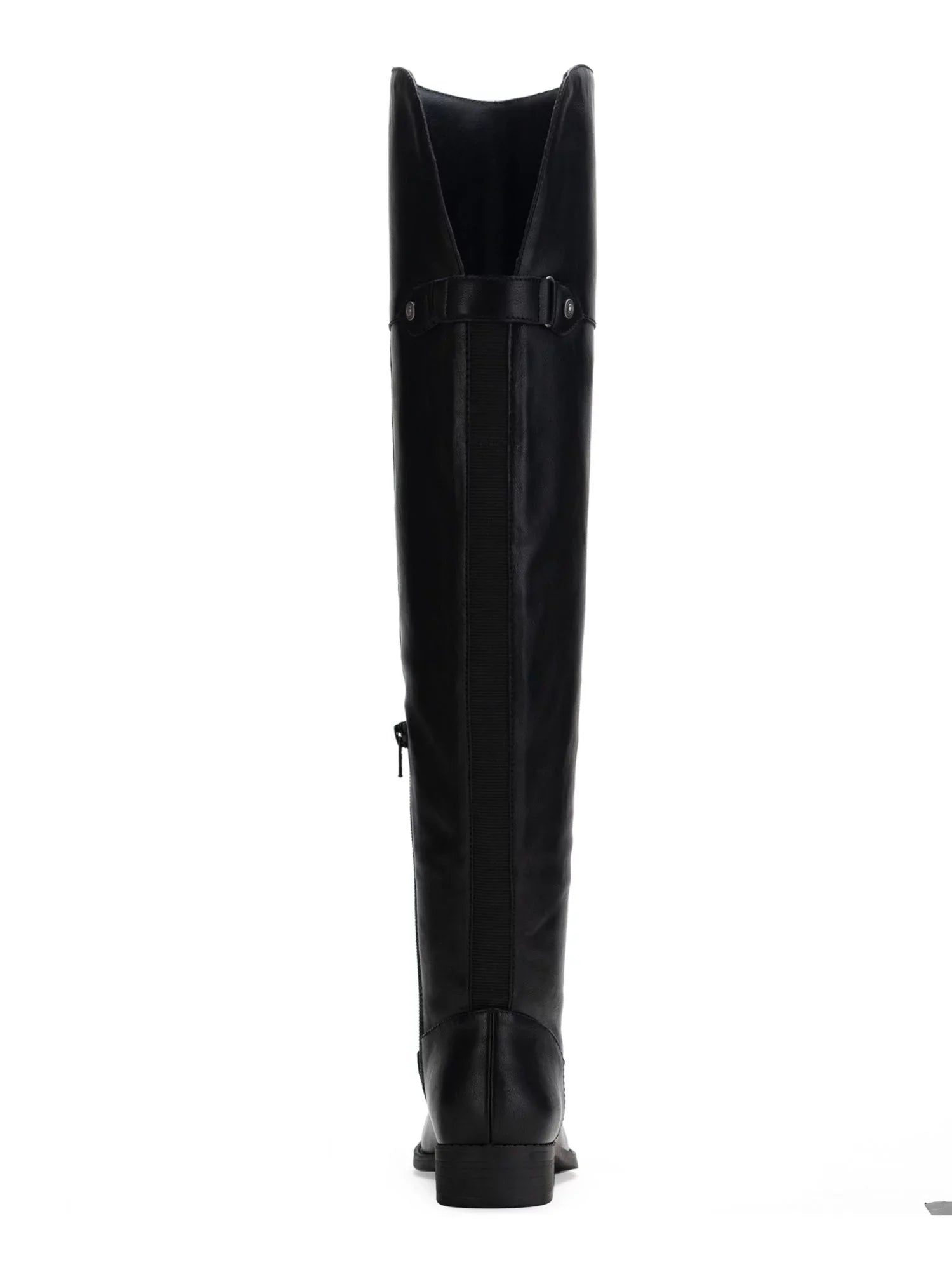Round Heel Shoes Gore Zip-Up Resistant Cushioned 7.5 Stretch Block Boots M Toe SUN STONE Dress Black Allicce Womens Slip