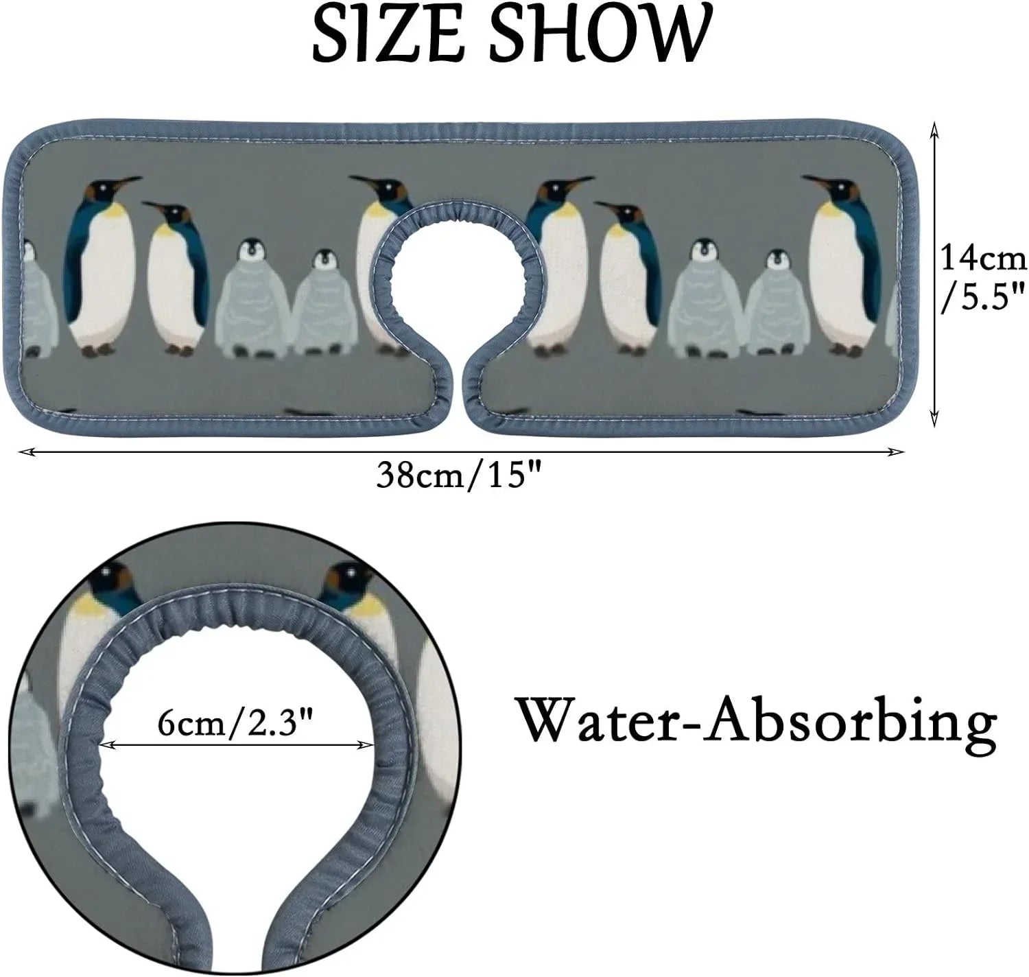 Guard Catcher, Drying Mat, Splash Kitchen Kitchen for Penguin Sea Mats Microfiber Countertop Sink Washable GZHJMY 3PCS Absorbent Sink Bath Faucet Bird Drip