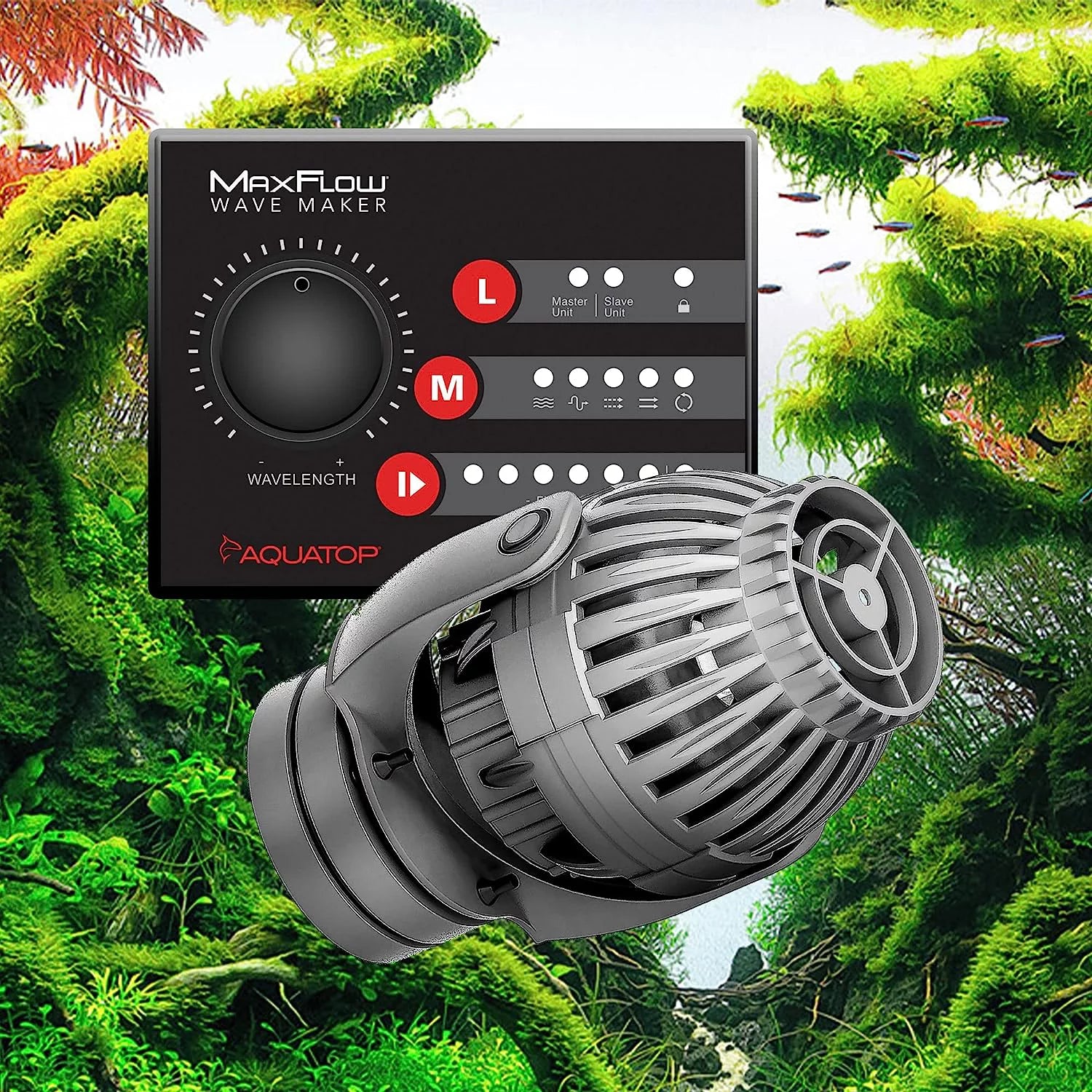 Safe 2,113 Wavemaker Maxflow Or For Controller, Pump 55-125 GPH Connect Gallon Aquariums, MWV-2000 Wirelessly & More Pump, water – DC 2 Salt Fits Units, Aquarium With Tanks,