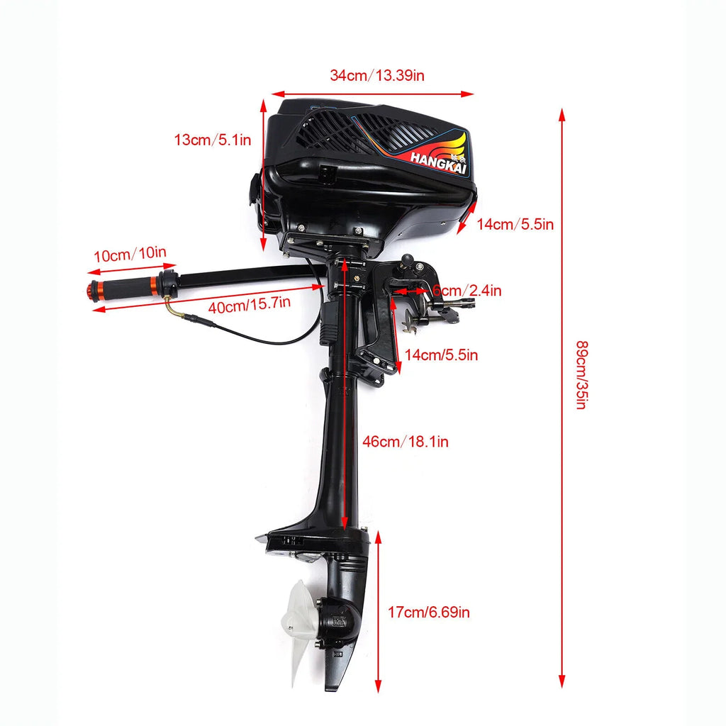 Engine Motor CDI Boat 2-Stroke HANGKAI sys Cooling 3.6HP Water Electric Outboard