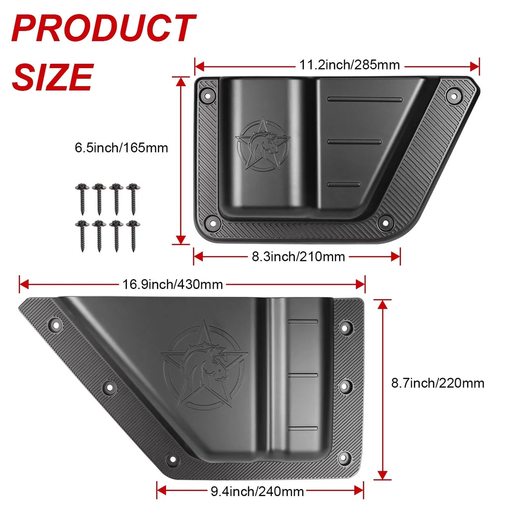 Ford 4 Front Side Organizer Pockets For Rear Doors Door Box 4Pcs Bronco Storage