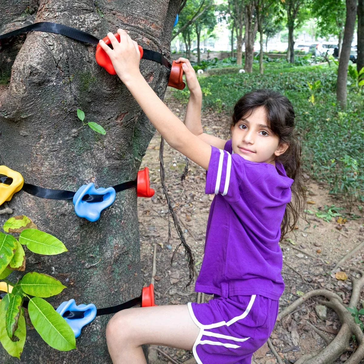 Climbing Obstacle Warrior Course 18 6 Tree Outdoor Kids Ratchet Rocks Tree Living Holds Large Climbing, Climbing and Sturdy Brizi Straps for Training for
