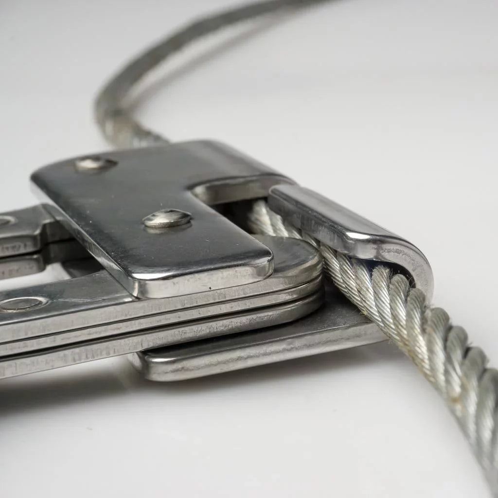10mm Fall Steel, Rock Stainless Grab Climbing Rock Hardware, Ultralight Climbing Rope Rope - Rope Clamp for Riser
