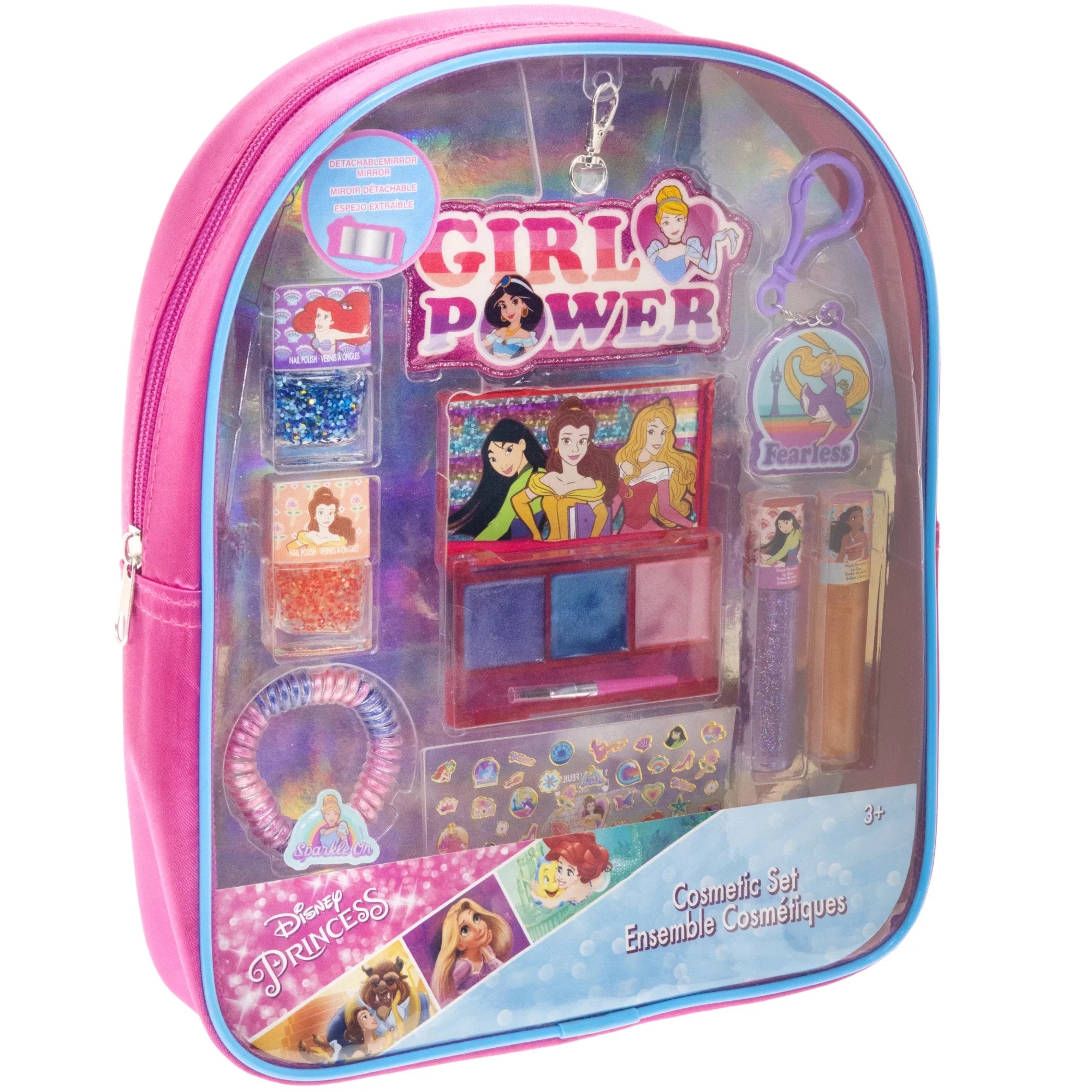 Beauty Cosmetic 3+ Girls, Townley Ages Girl Princess Backpack - Set for Disney Makeup