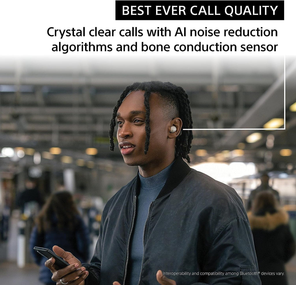 Coverage High-Res Sony Canceling 2 WF-1000XM5-BLACK Earbuds Year (2023) by an Additional Noise Wireless Protect with Epic