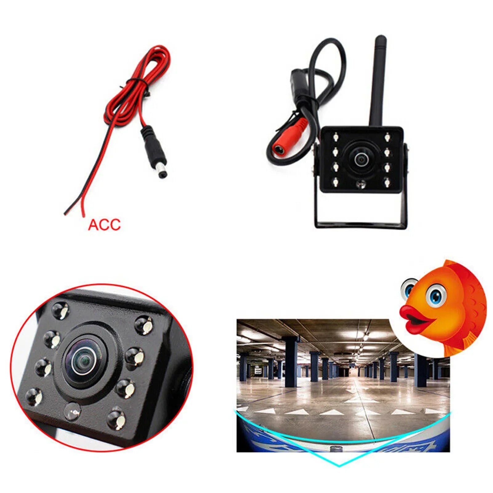 Waterproof View Vision, WiFi Rear Night Wireless with Backup Camera for Camera Car Aumotop IP67 Automobiles