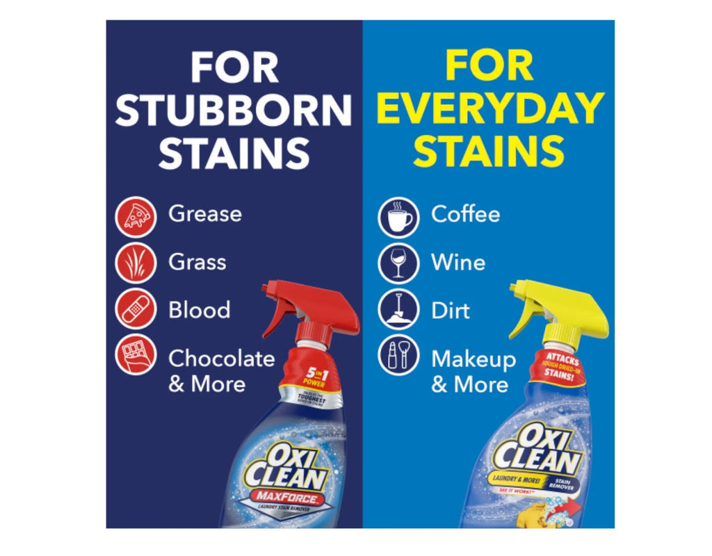 12 fl Remover Spray, Pack 6 Force Stain of OxiClean Max Laundry - oz
