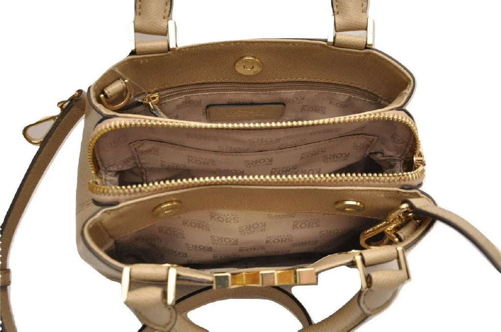 Handbag Logo Bisque Satchel Bag, Kors Small Michael Mk Florence
