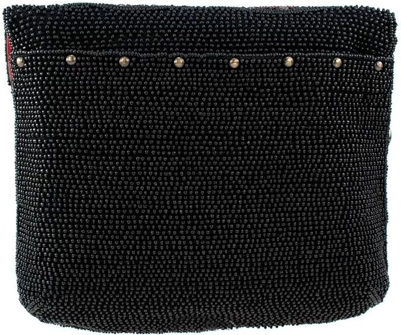 Black Frances Heart Clutch Beaded Crossbody Mary Big Handbag,