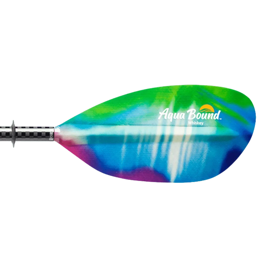 Kayak 2-Piece Whiskey Straight Shaft Bound Fiberglass Paddle Aqua