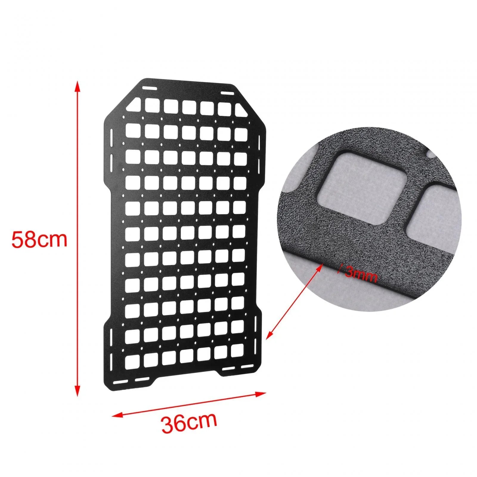 Seat Practical Back Vehicles, Car Rack Back Panel for for Car AMLESO Seat Molle Organizer, Insert Storage Organizer, Accessory