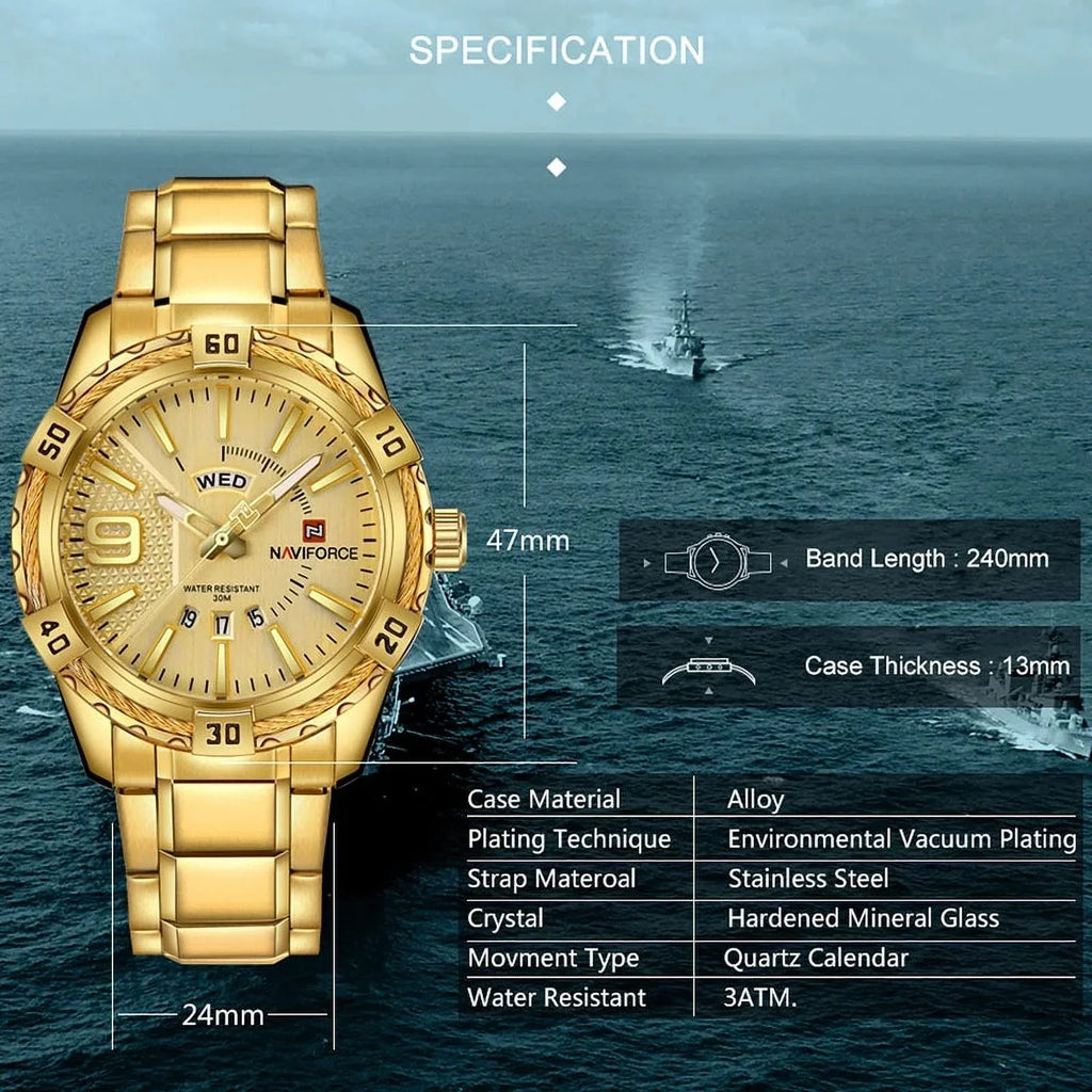 Classic Band Men's Fashion Original Waterproof Watches Quartz Luxury Men Business Brand BB Man Steel For Clock WristWatch