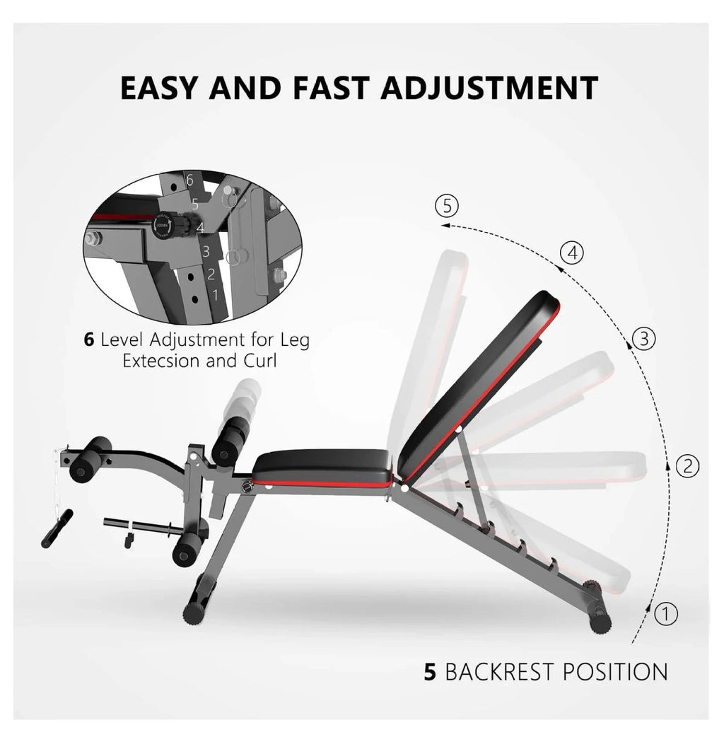 Weight Bench Equipment Bench Home Bench Adjustable Extension, Gym Incline Leg Exercise with Training Decline Workout Strength