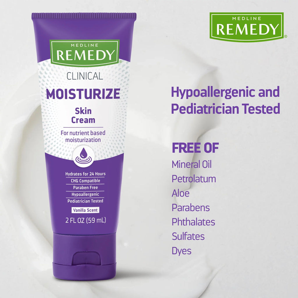 oz, Count, and Clinical Body fl Vanilla Medline Skin Cream, Face Remedy 24 Scent, 2 Cream Moisturizing