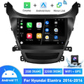 Auto AHD System Android 2014-2016 Wireless Hyundai 2+32G GPS Link Bluetooth Usb, Touchscreen 9'' Android Car 11 Radio Podofo Stereo Mirror for Camera Carplay Elantra Hifi FM Backup WIFI