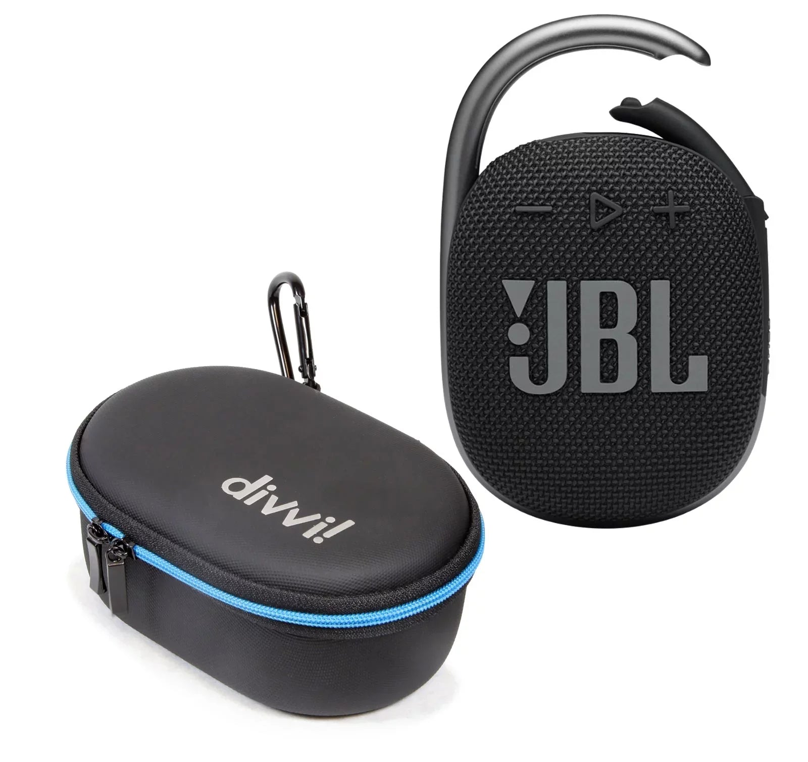 Black 4 Clip Kit divvi Case Bluetooth JBL and Speaker
