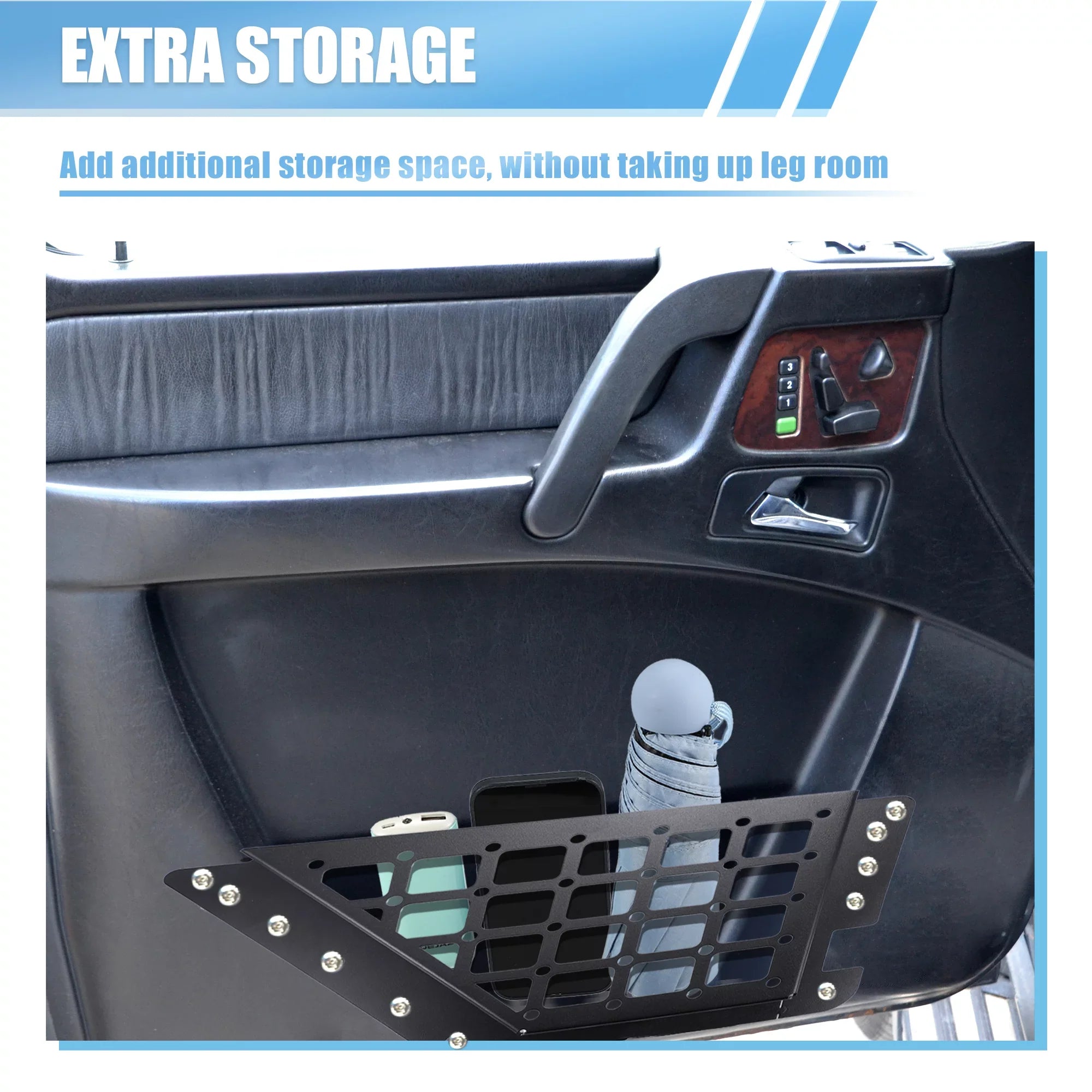 Organizer Door 4 6th Panels Bronco Pair Box Storage Accessories 2022 for Pockets Door 1 Ford Rear 2021 Metal