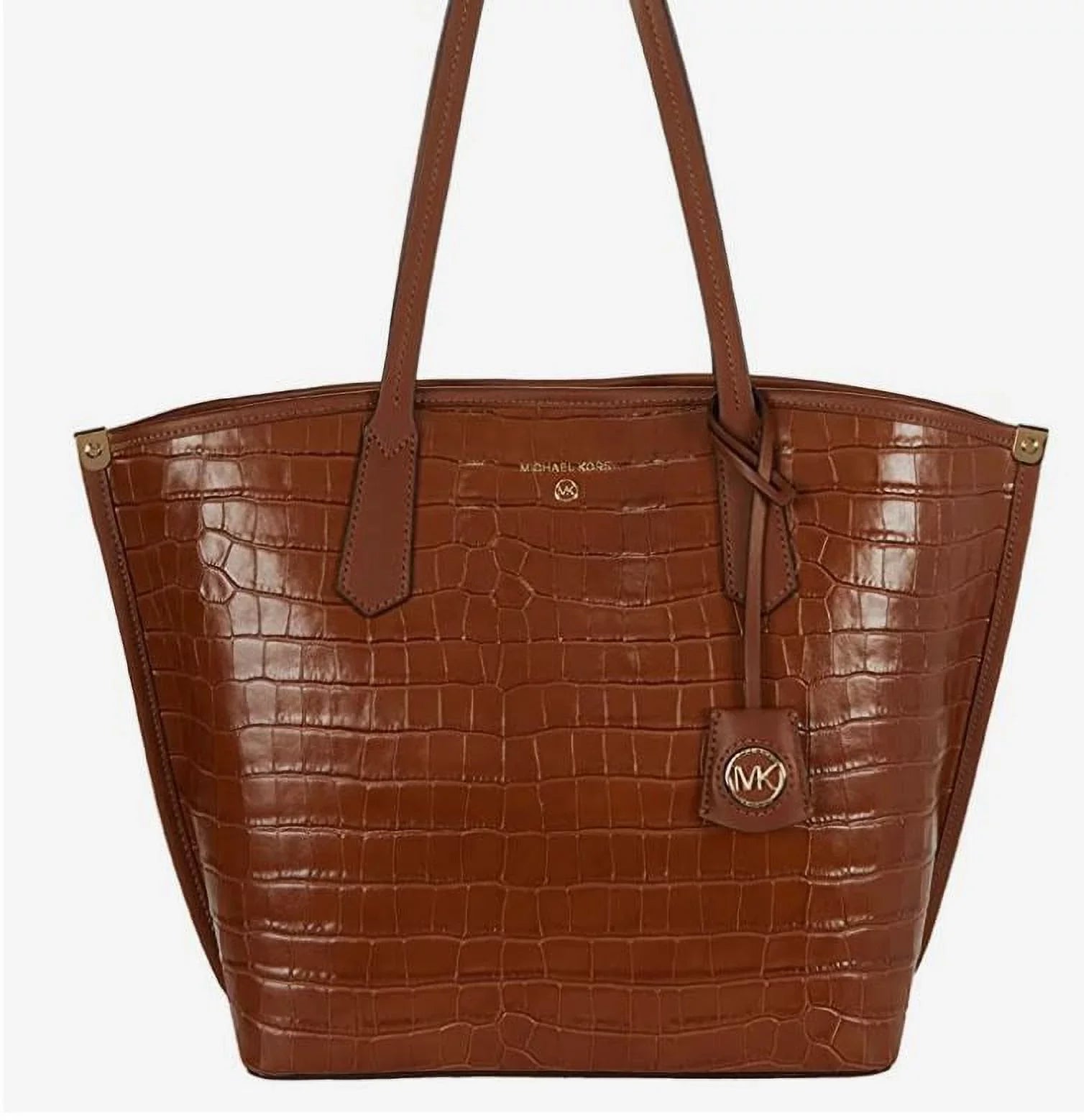 Croc Tote Jane Embossed - Chestnut Kors Leather Large Michael