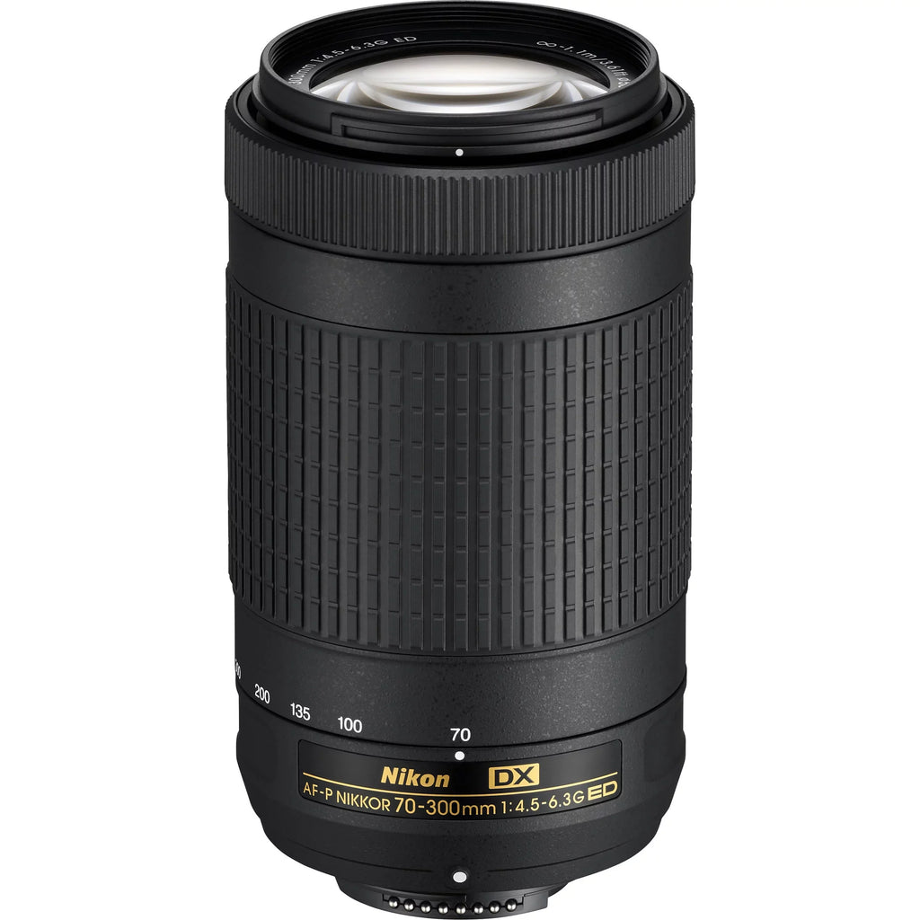 DSLR 70-300mm SanDisk Lens Nikon (Black) Memory + 2 W/ Bundle Camera 20.9MP 18-55mm Digital and ED Card 64GB Lens D7500 Pcs VR