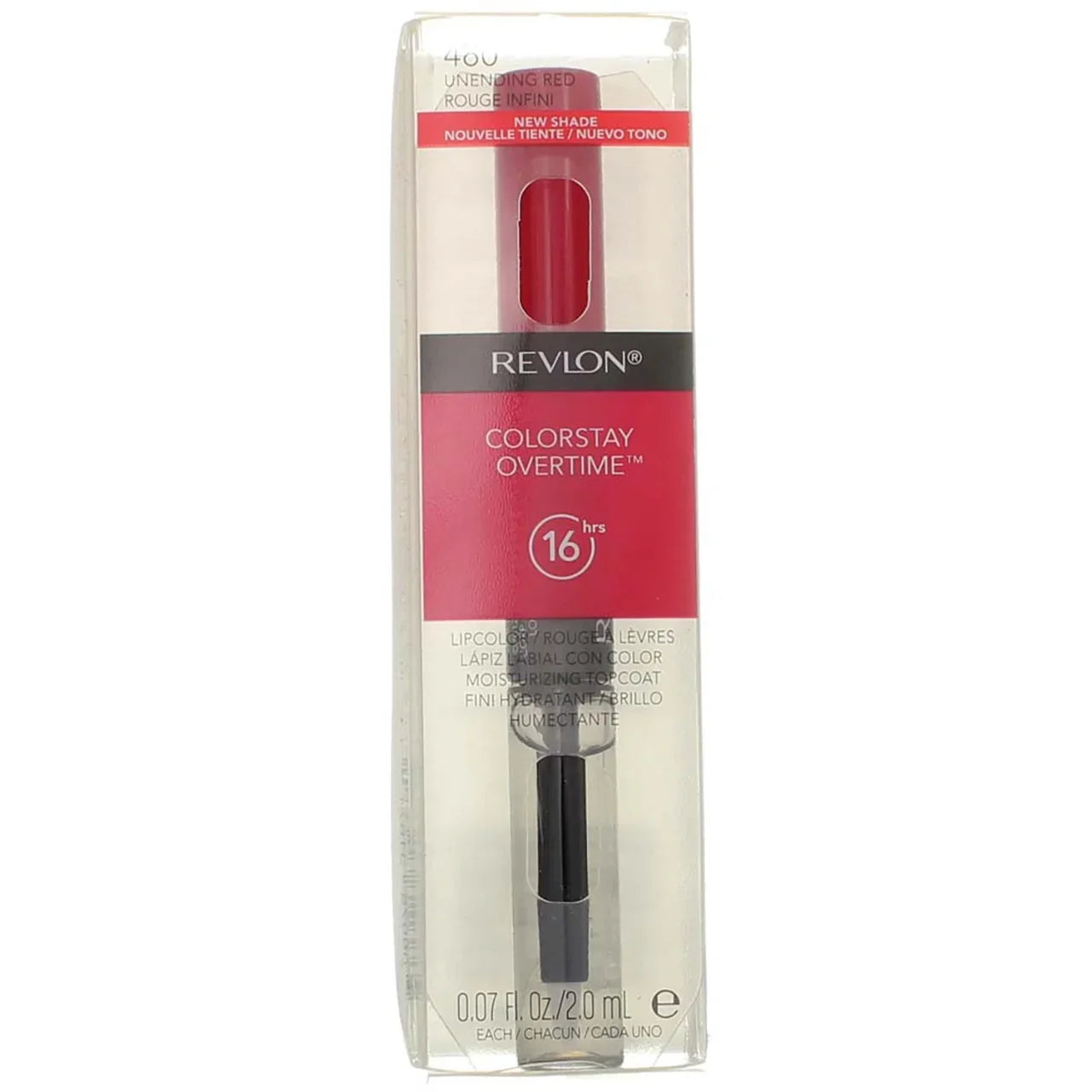 Revlon Overtime oz of 2) ColorStay (Pack Lipcolor, Red .07 Unending
