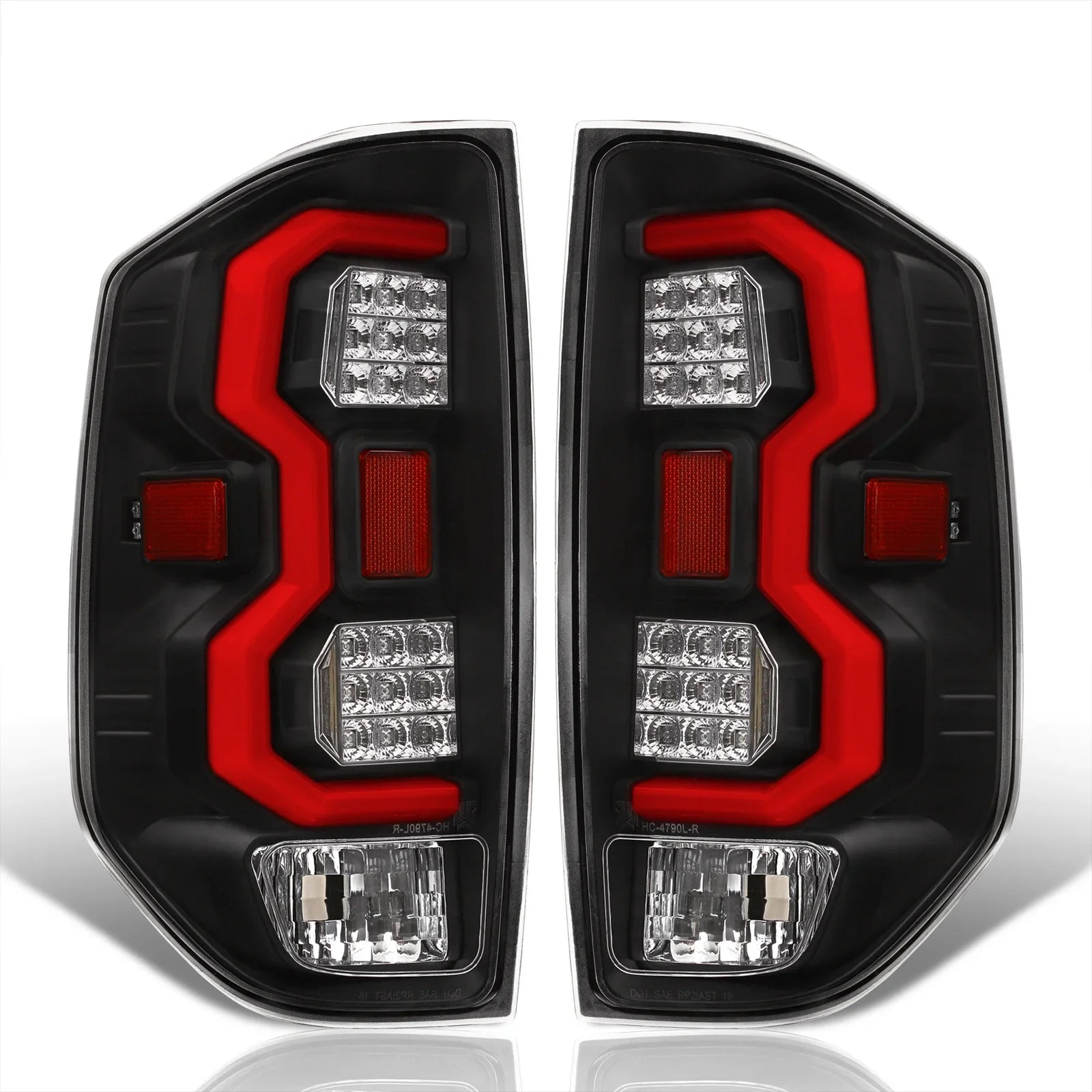2020 Compatible/Replacement Toyota Signal Distributors Lamps Clear 2021 21 2015 Tundra LED AJP Brake 14 19 15 Lights 2017 Red Stop Pair 2019 Tube For 20 2018 16 17 Housing Tail 18 2014 2016 Lens Black