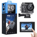 Camera with Underwater 2.0 Touch Screen Sports Helmet Elite Camera, Zoom 4K AKASO Accessories Camera EIS V50 8X 131ft Action and 60fps