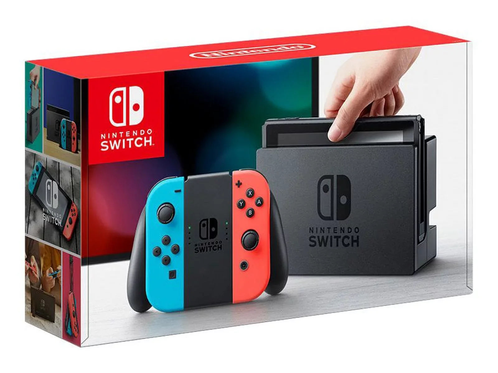 black, Red Full and 8 - Mario Neon Game red, neon Nintendo - HD Deluxe Kart Joy-Con - neon Neon Switch Blue with blue - console