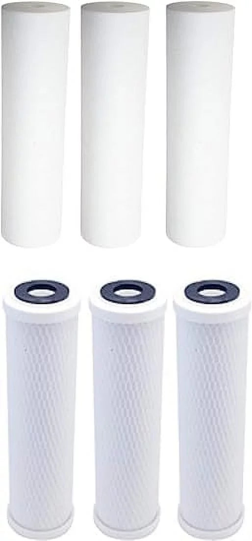 Kit for WP-2 Watts Sediment 3-Pack System Carbon RO Filter PP Includes Filter Replacement & - LCV Block Filter