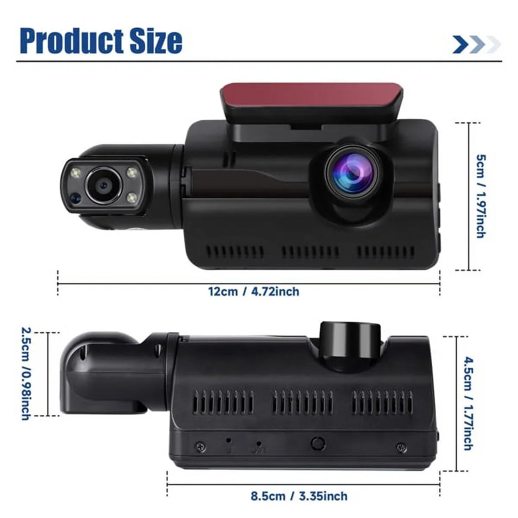 Cam Wide Loop Rear, 1080P Vision 170° and Front G-Sensor Dash Angle, Camera Night Dash SYTHERS Recording,