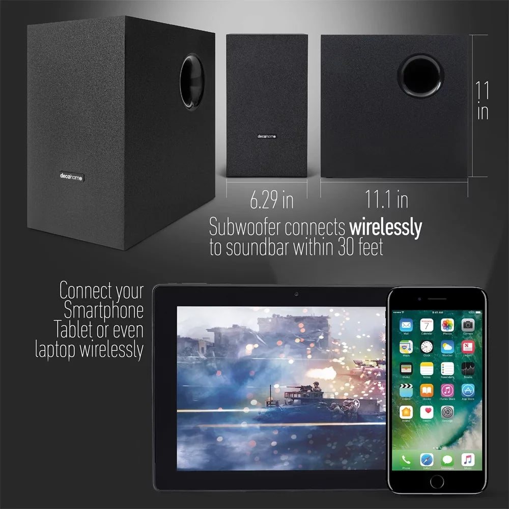 Mount, Cleaner 4K Deco Essentials TV Gear Adapter, with Smart and 6-Outlet LED Sony XBR43X800H Subwoofer, (2020) Screen 60W Surge Bundle Soundbar TV 43-inch 2020 X800H UHD with Wall