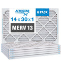 14x30x1 Air Pack Filter, Filter, Furnace Pleated 6 Aerostar AC 13 Air MERV