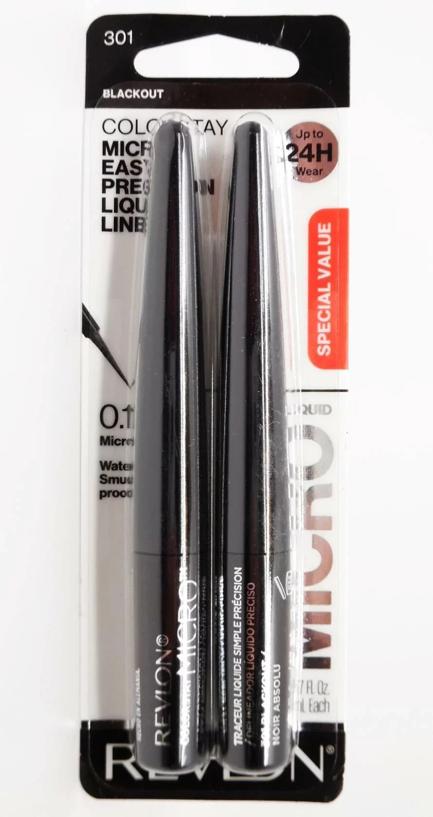 '- - Precision Line Liquid Easy ColorStay 2pk 301 Blackout REVLON Micro Eyeliner