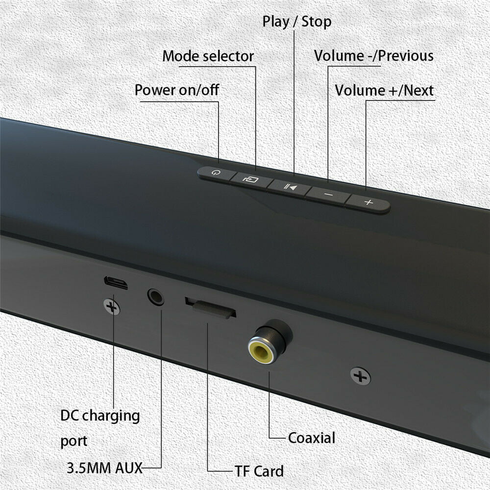 System TV Sound Wireless & Speaker Bar inch Sound Surround Wired Bar Sound 22 Bluetooth