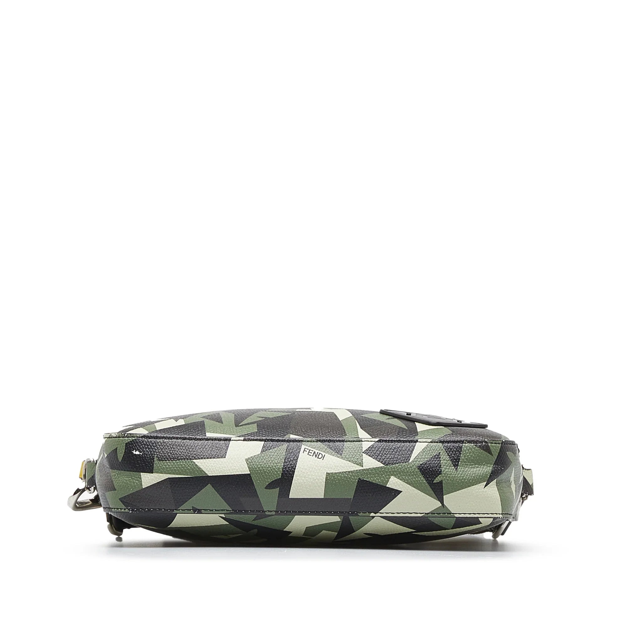Pre-Owned Camera Monster Calf Eyes Authenticated Green Crossbody Camouflage Bag (Good) Fendi Bag Unisex Leather