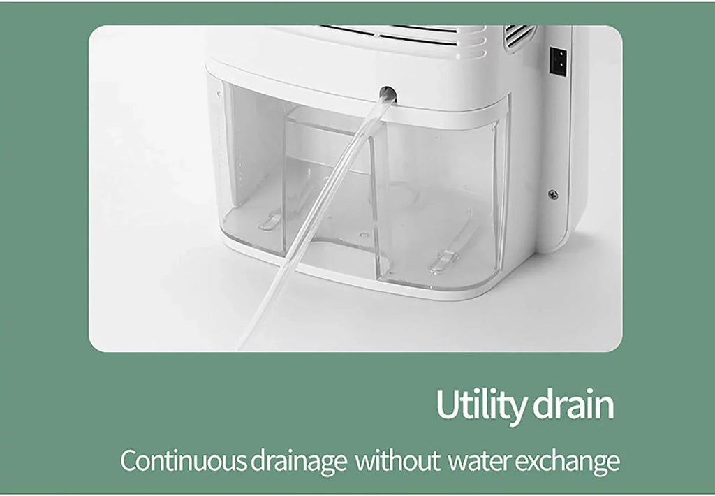 Drain with Moisture Dehumidifier Absorber Removal 2.5L Silent Miumaeov Humidity Hose