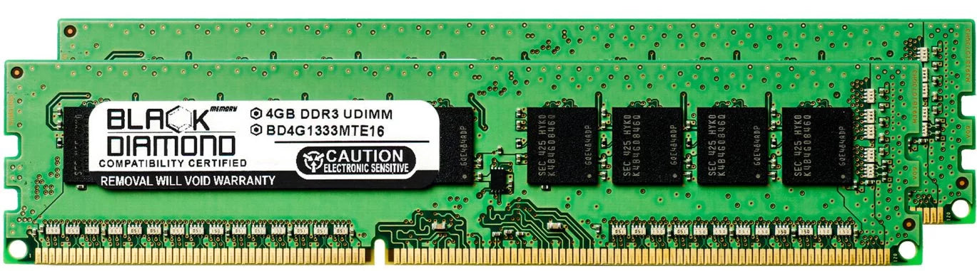 (ECC) 240pin Memory Diamond Black UDIMM DDR3  1333MHz PC3-10600 Series Z Upgrade 2X4GB Z8NR-D12 RAM Module for Memory 8GB