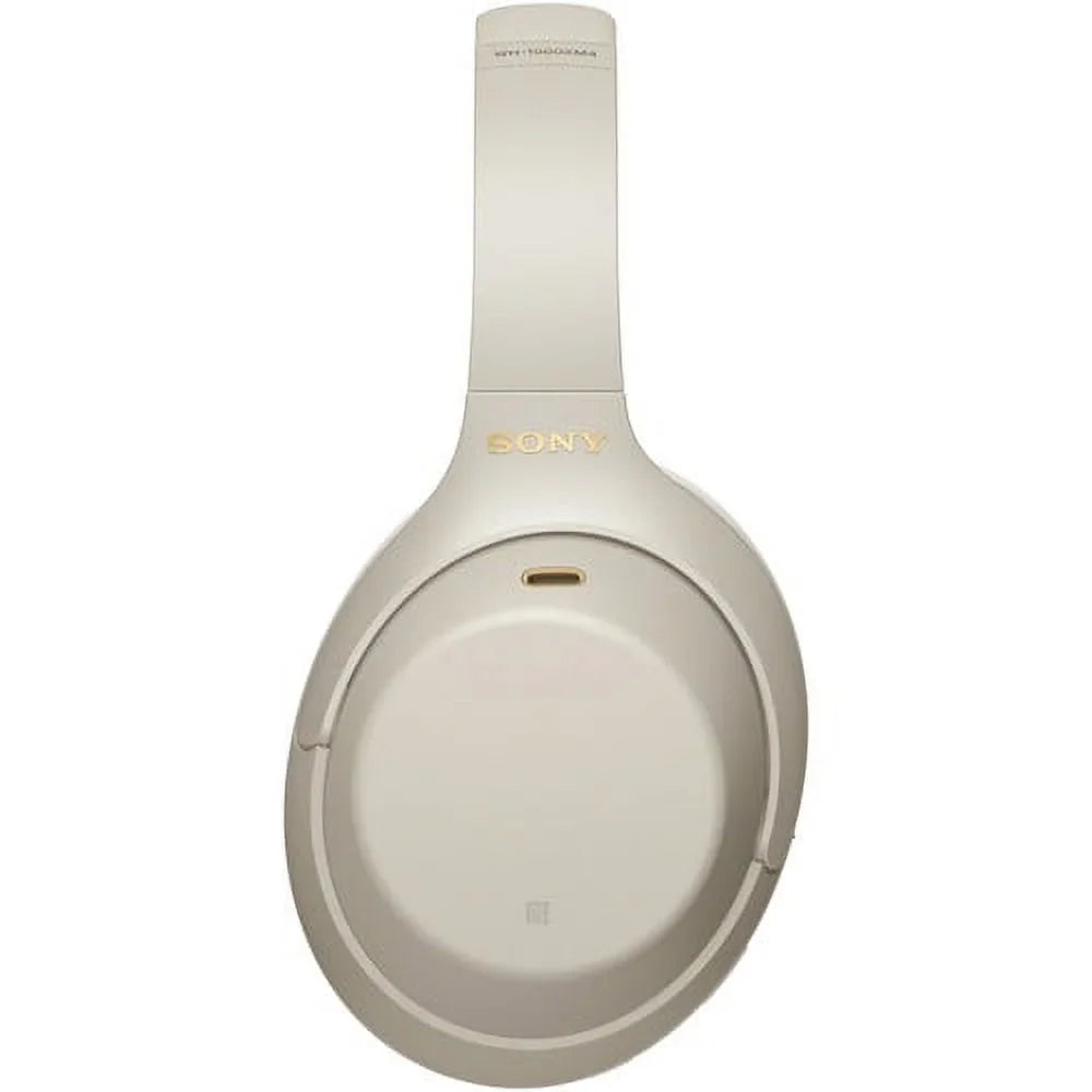 Over-Ear Sony Noise-Canceling Headphones Wireless WH-1000XM4 (Silver) +pixicloth