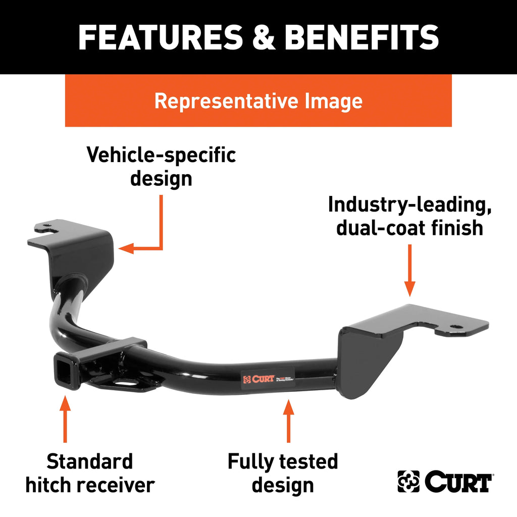Chevrolet Compatible Hitch Mount, Receiver, with with 1-1/4-Inch Ball Trailer 1 Spark Select 114333 CURT Class