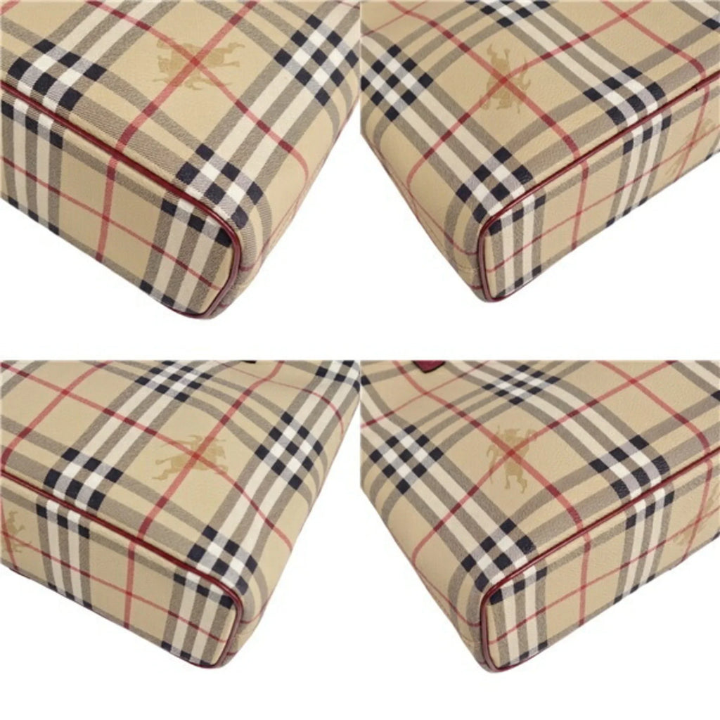BURBERRY Check Ladies Bag London Burberry Brown Handbag (Good) Tote Pre-Owned Pattern LONDON