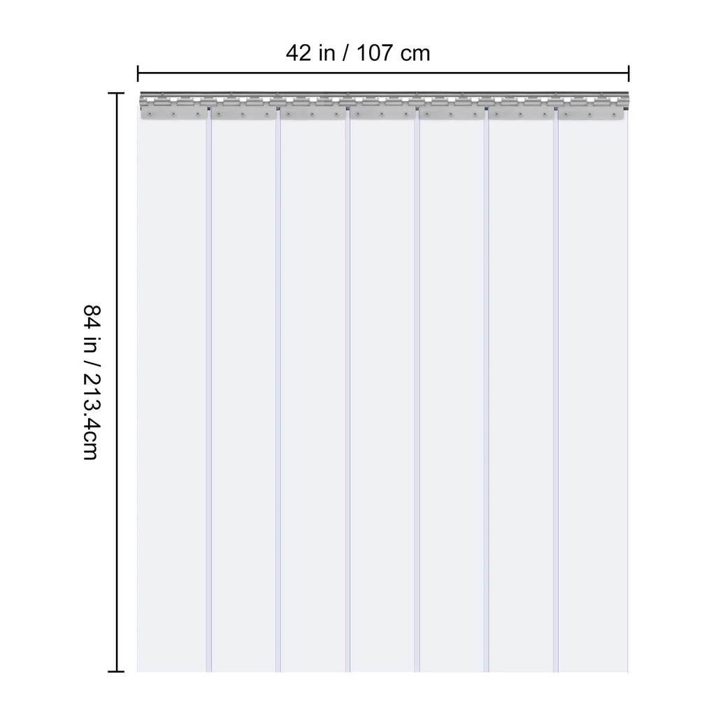 Cooler Door 84" BENTISM Plastic Curtain 42" Curtain Freezer Clear Strip x PVC