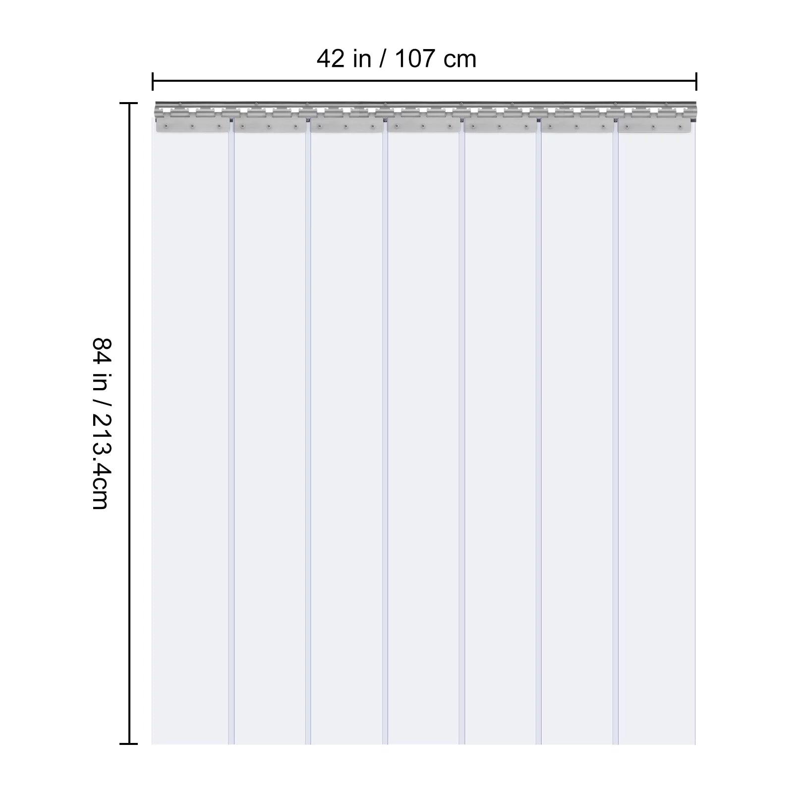 Cooler Door 84" BENTISM Plastic Curtain 42" Curtain Freezer Clear Strip x PVC
