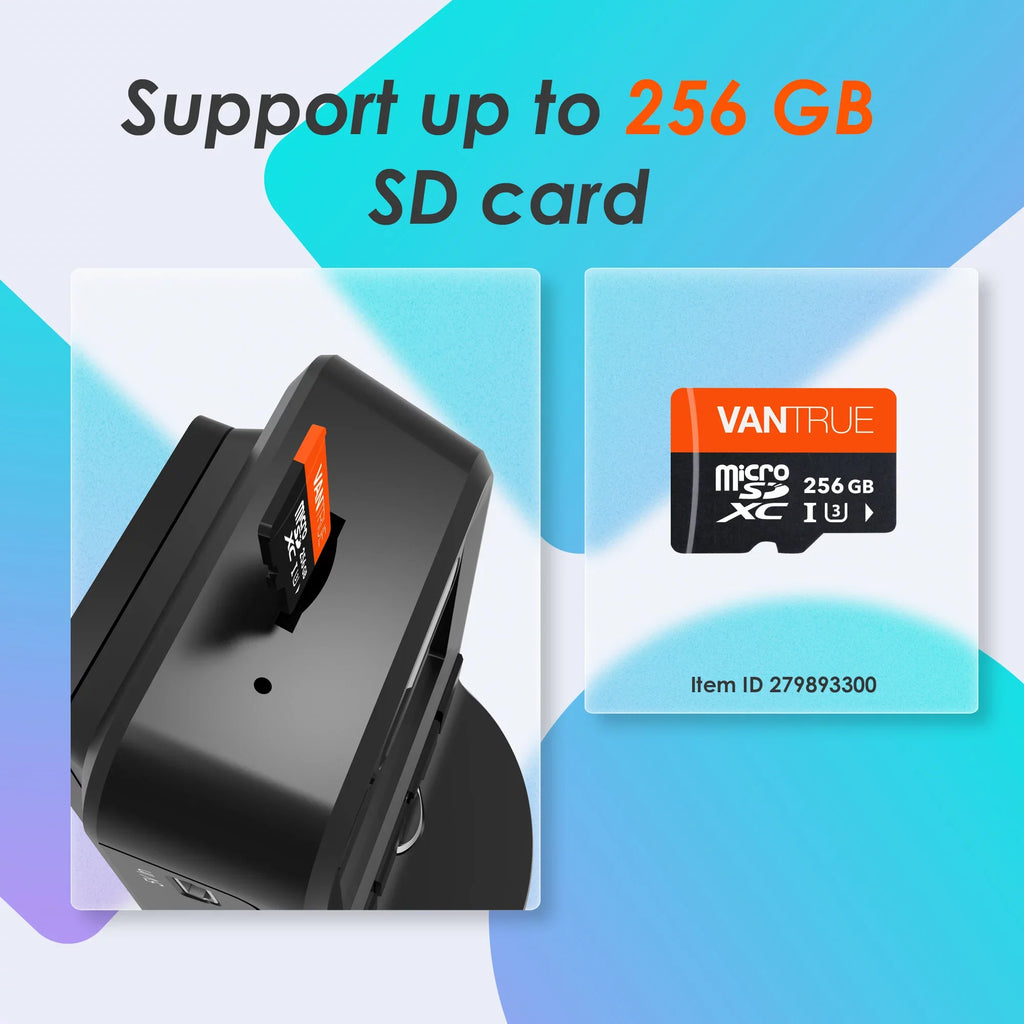Low Single Car Cam, Built 1080P and Camera, Recording, Front Parking Dual Bitrate 4K Dash Design, Vantrue G-Sensor in Front Vision, HDR, Night Hidden Rear Supercapacitor, (S1W) Mode, GPS, 24/7