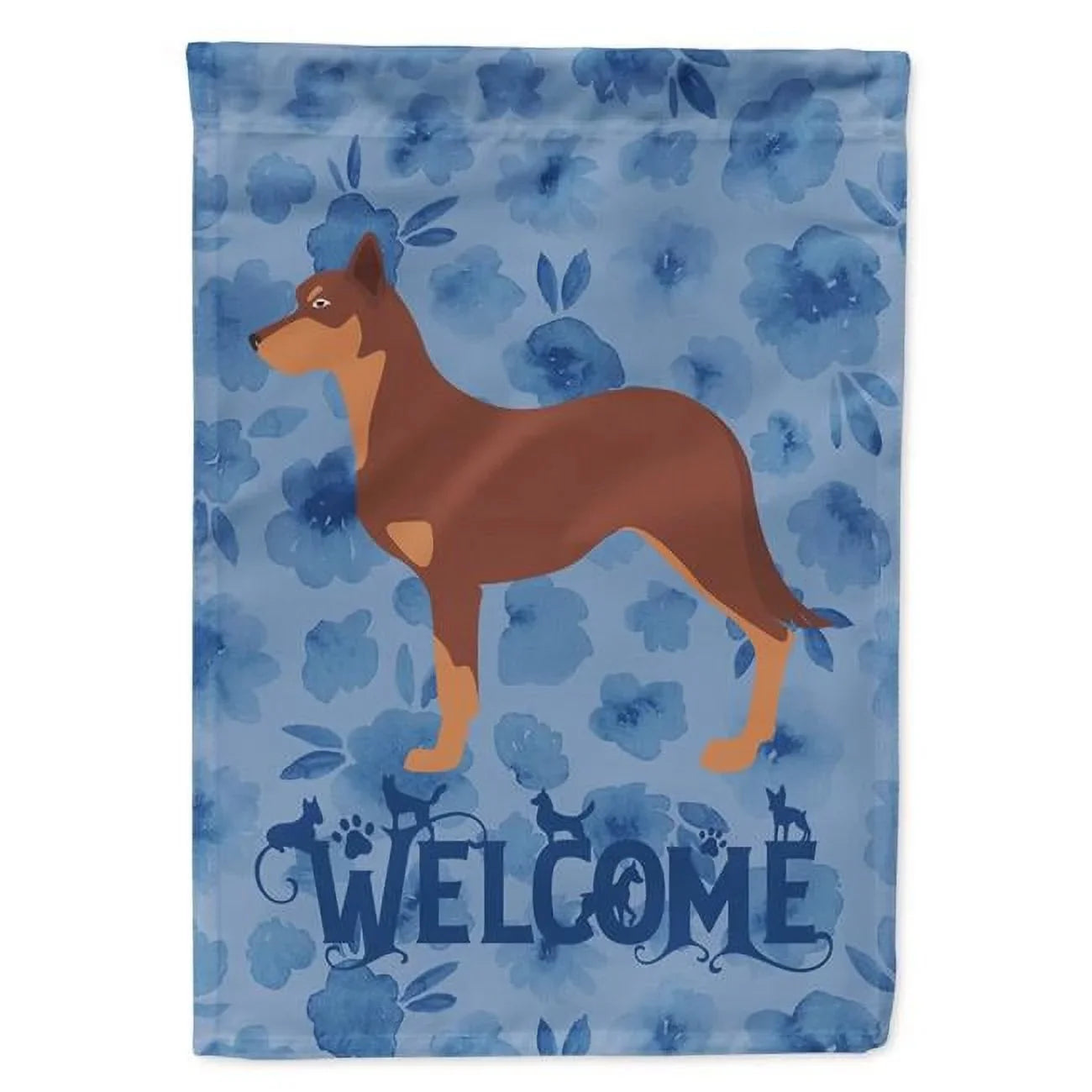 28 Canvas 0.01 Kelpie House Size 40 Dog x in. Australian Flag Welcome x