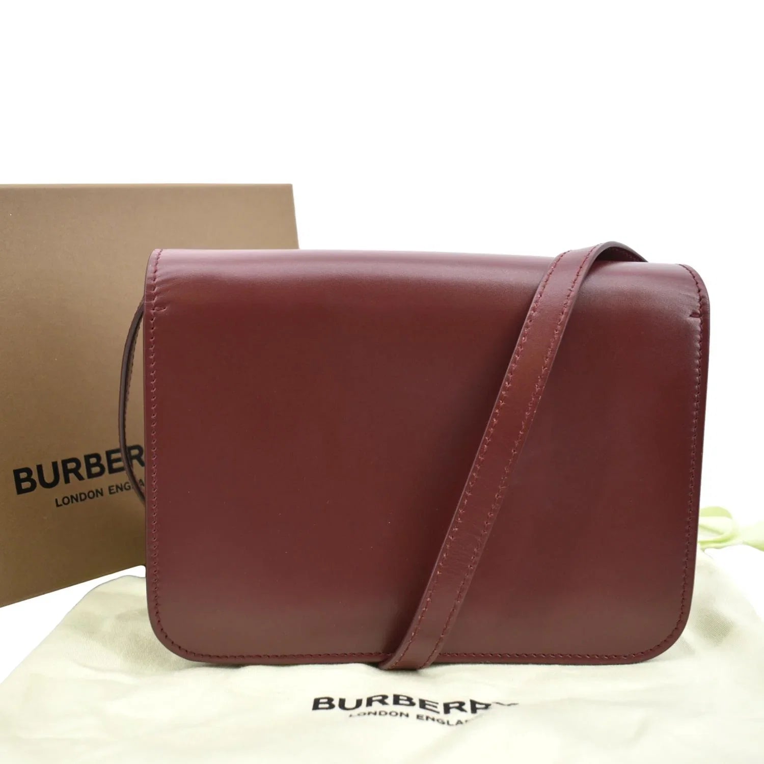 Leather Lola Red Shoulder Tb Bag Pre-owned BURBERRY