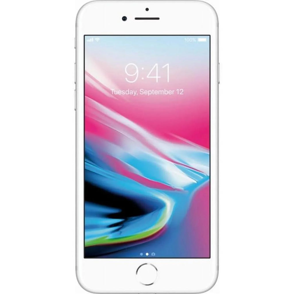 Restored iPhone 8 (Refurbished) Unlocked)  (Fully Silver A1863 128GB