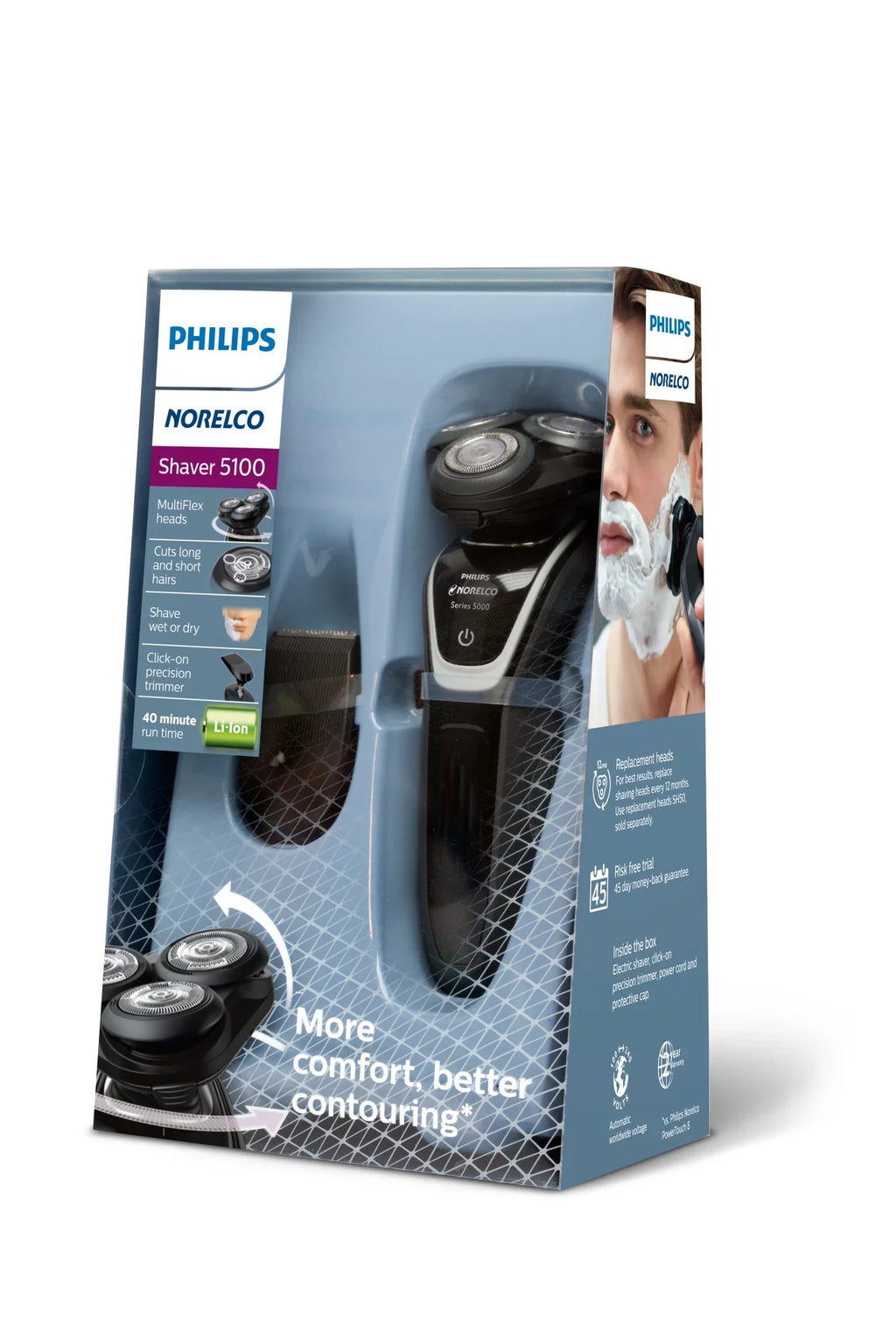 Norelco Philips Electric 5100 Wet/Dry S5210/81 Rechargeable Shaver